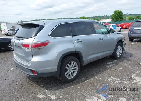 2014 Toyota Highlander Le V6 z USA, uszkodzony, nr VIN 5TDBKRFH4ES048559